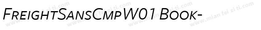 FreightSansCmpW01 Book字体转换
